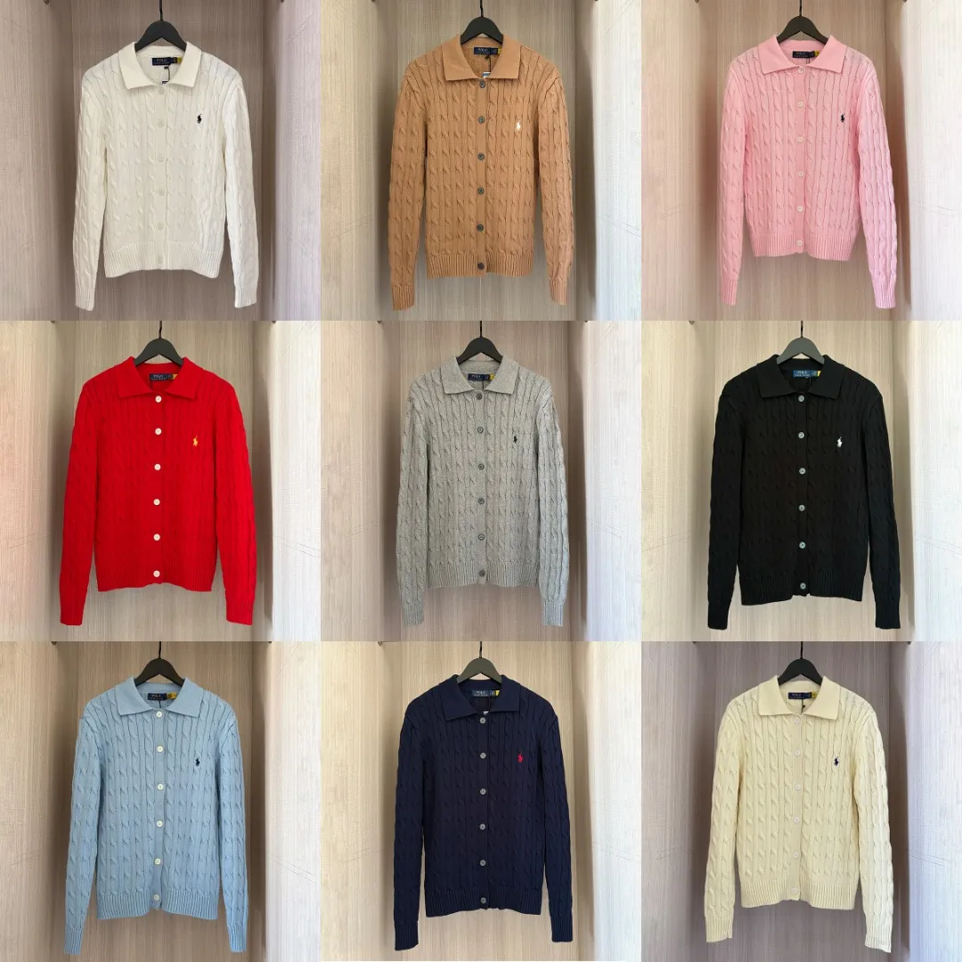 P240 RALPH LAUREN Eleven colors small label embroidered lapel long-sleeved knitted sweater men's and women's couple tops Eleven colors Colors: White Black Navy Blue (Red Label) Navy Blue (White Label) Apricot Gray Pink Red Khaki Blue Dark Red Size: S M L XL Material: Cotton Weight: 680g
